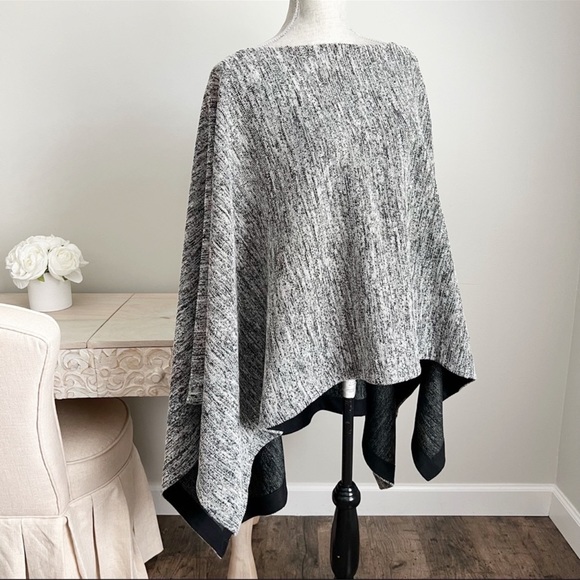 DKNY Poncho Sweater Space Dye Marled Medium Large - Picture 11 of 14